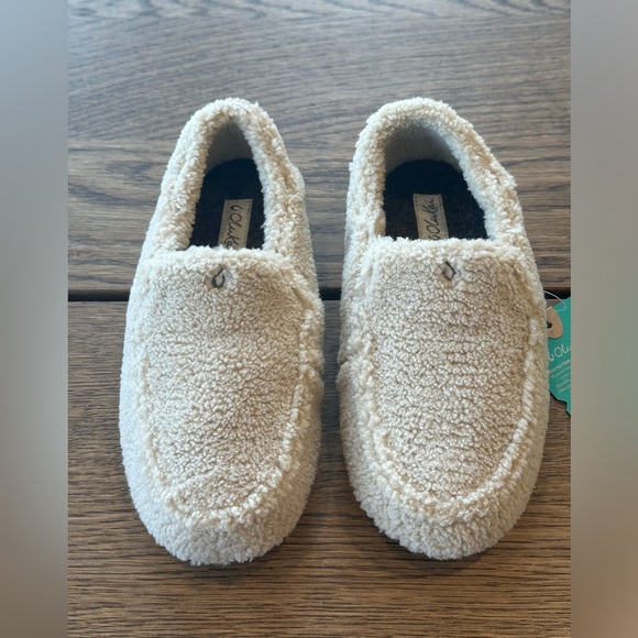 Olukai Nohea Heu Slippers Sandbar Beige Tan Slip On Loafers Womens Size 6 NWT - Picture 7 of 16